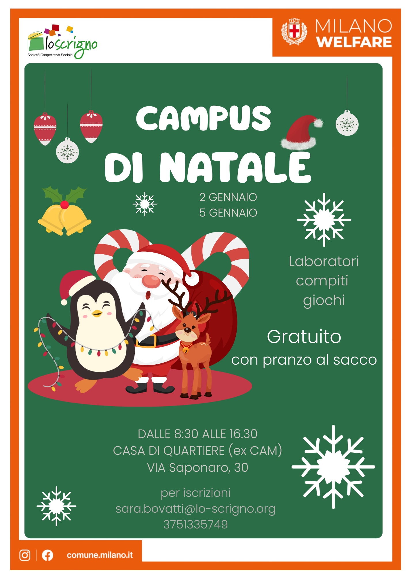 CAMPUS DI NATALE 2 E 5 GENNAIO